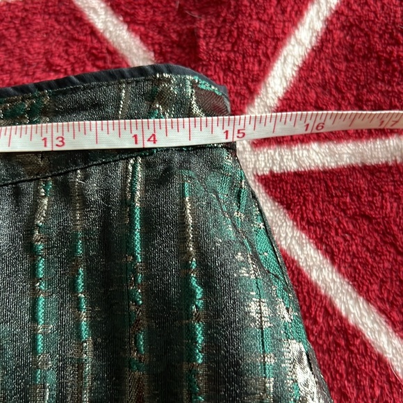 NWT Maeve by Anthropologie Green Feather Skirt - Size 8 - Picture 9 of 11